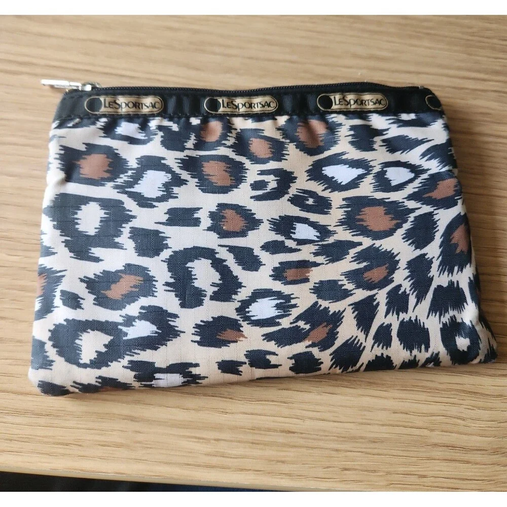 LeSportsac Animal Print 3 Sections Zippered Pouch